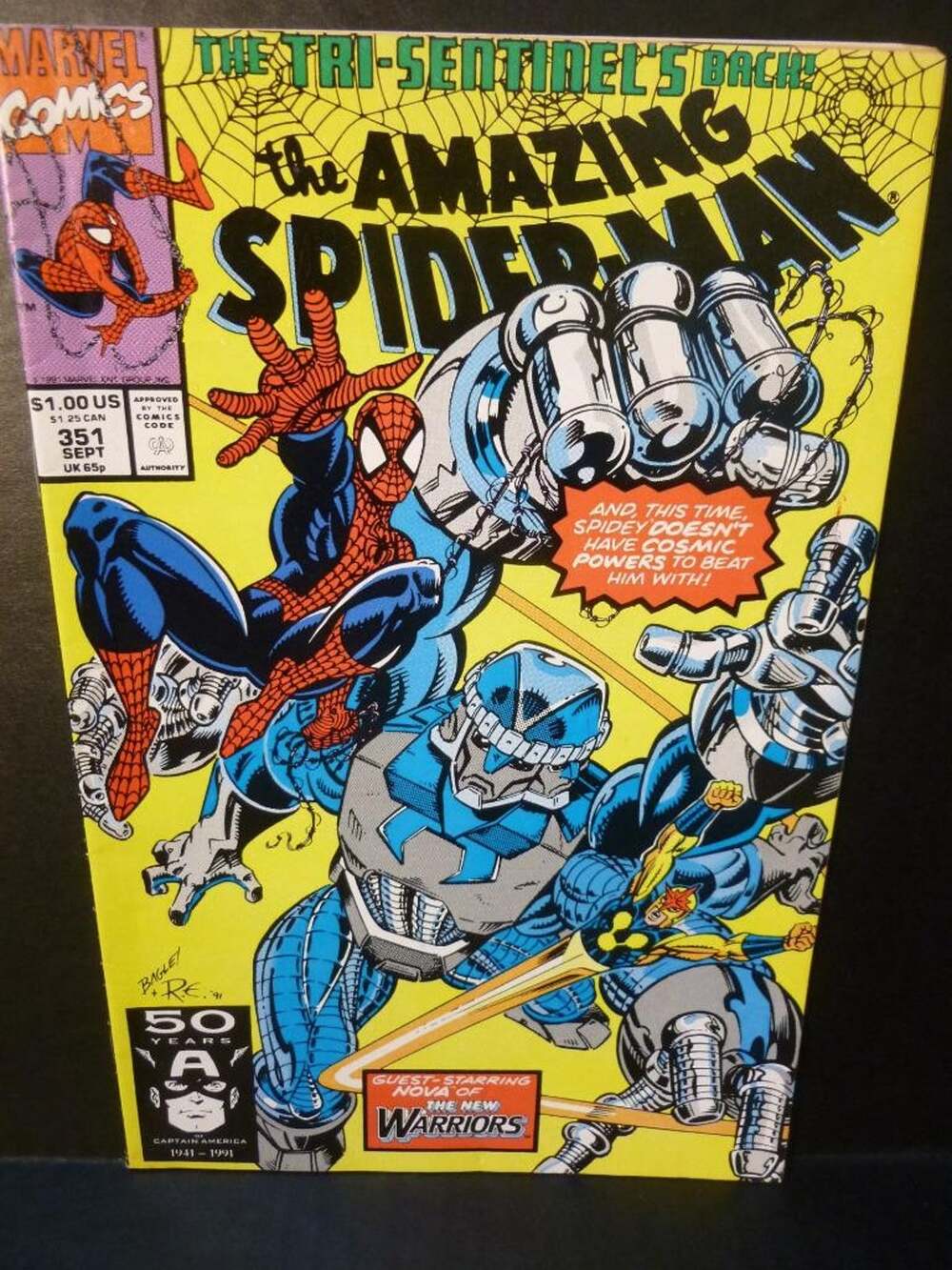 The Amazing Spider-Man the Tri Sentinel's Back Nova Marvel 1991 P90
